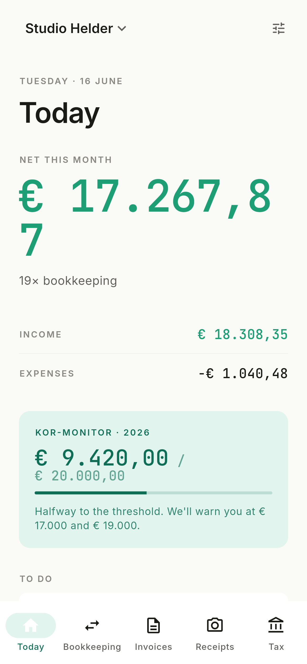 boeq on iPhone — the Vandaag dashboard in your pocket